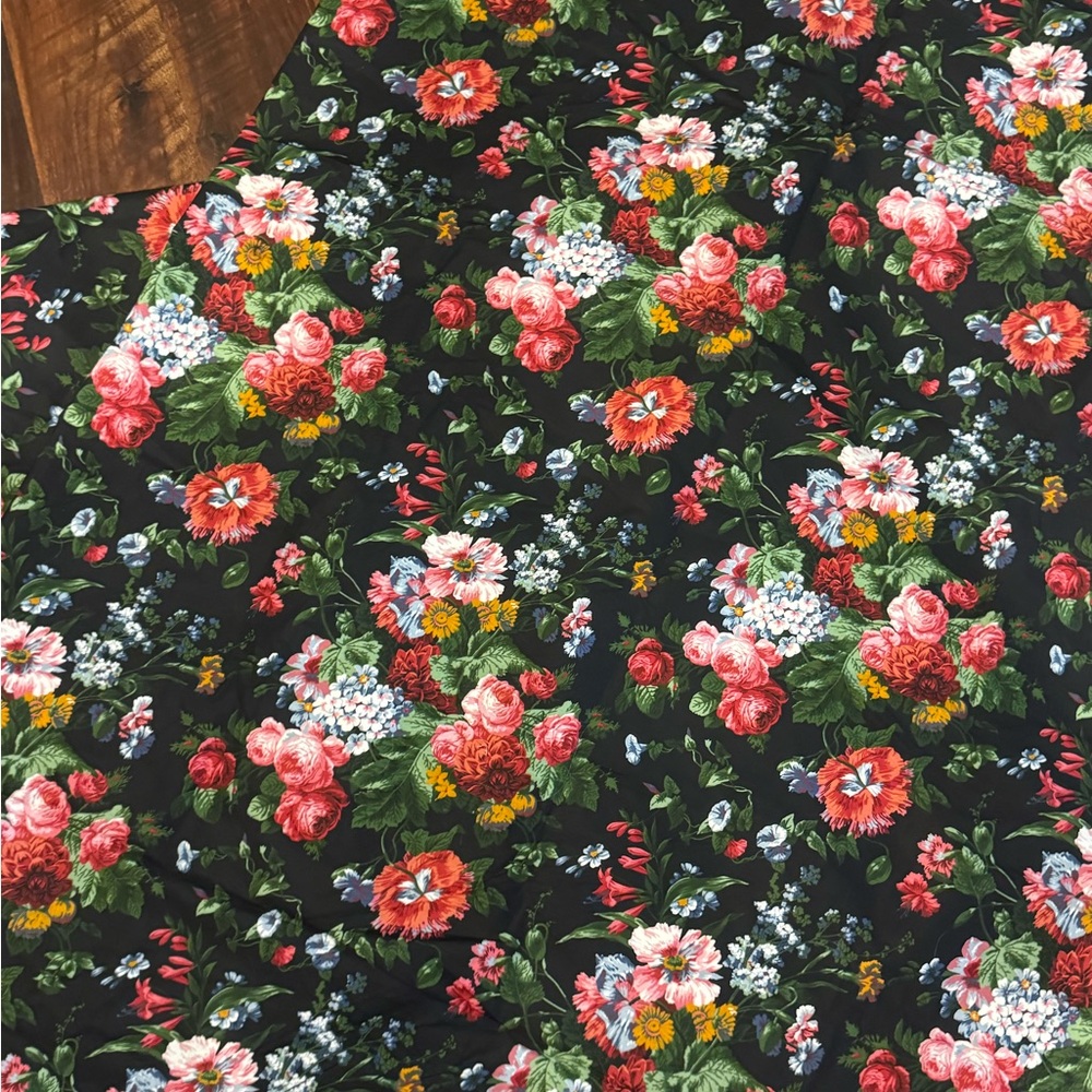 Ralph Lauren Isadora Cossette Floral Sheets TWIN Flat Black never used.